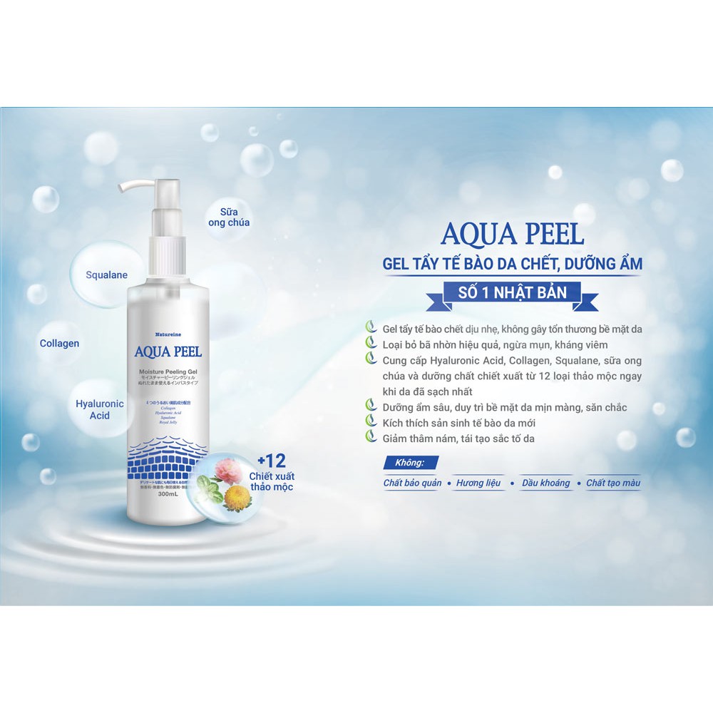  Gel Tẩy Tế Bào Chết Dưỡng Ẩm Da Natureine AQUA PEEL Moisture Peeling Gel 300ml | BigBuy360 - bigbuy360.vn