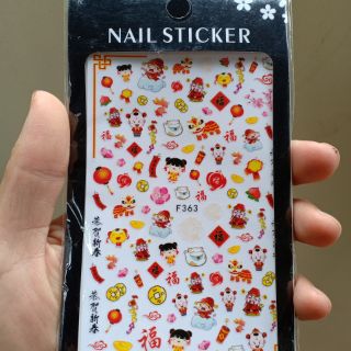 Sticker nail tết các mẫu