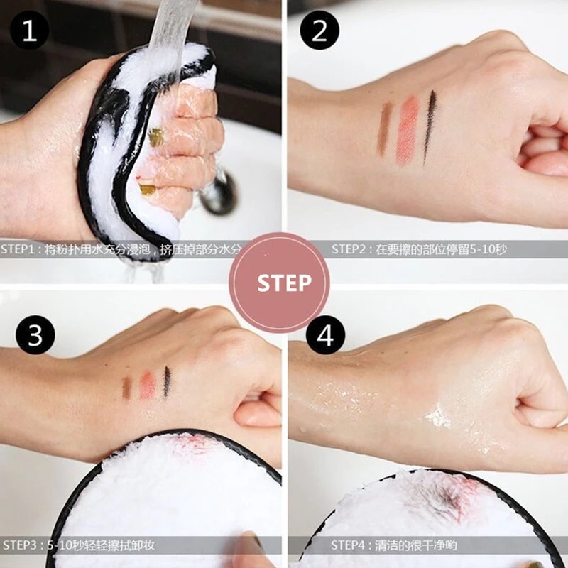 1 Mút Tẩy Trang Siêu Mềm Hình Vuông Có Thể Tái Sử Dụng