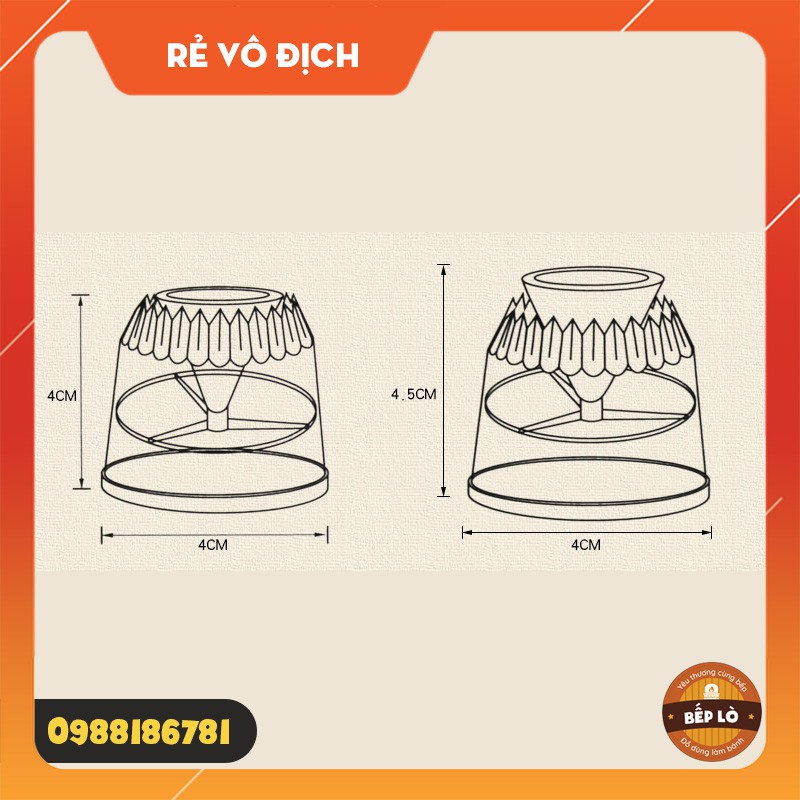 Đui bánh quy, bắt bông kem nhựa trong suốt, trang trí theo phong cách Nhật Bản - bộ 2 đui