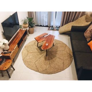 Thảm cói tròn múi đặc 1m5 hàng đẹp loại 1