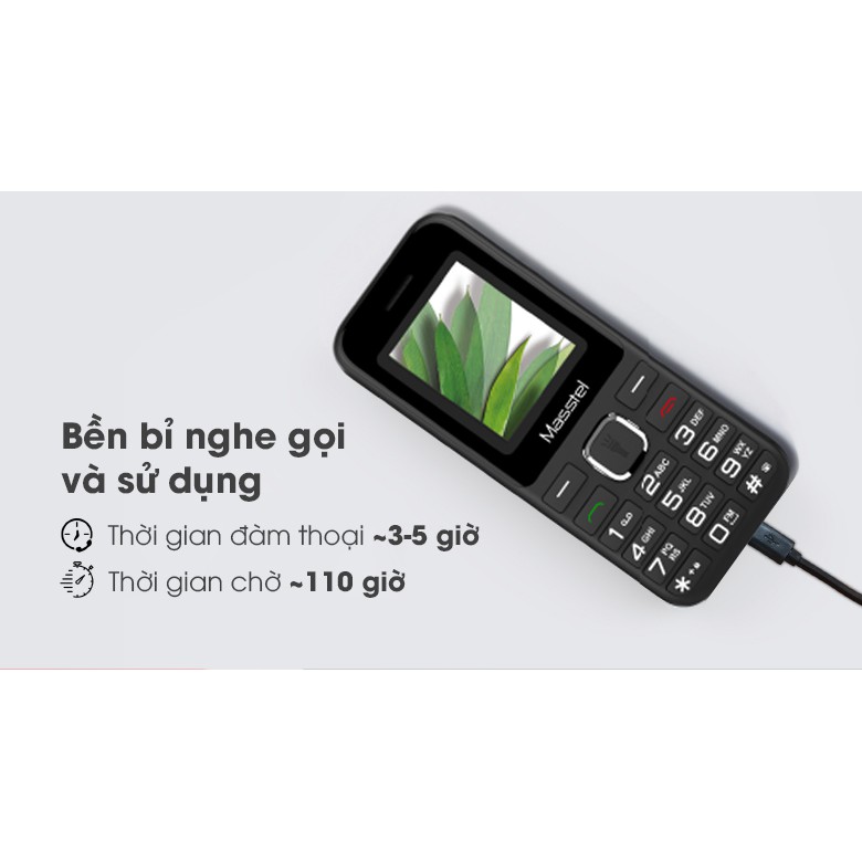 Điện Thoại Masstel iZi 112 - 2 SIM 2 Sóng, Bàn Phím Cao Su, Nghe Nhạc, Siêu Rẻ [CHÍNH HÃNG]