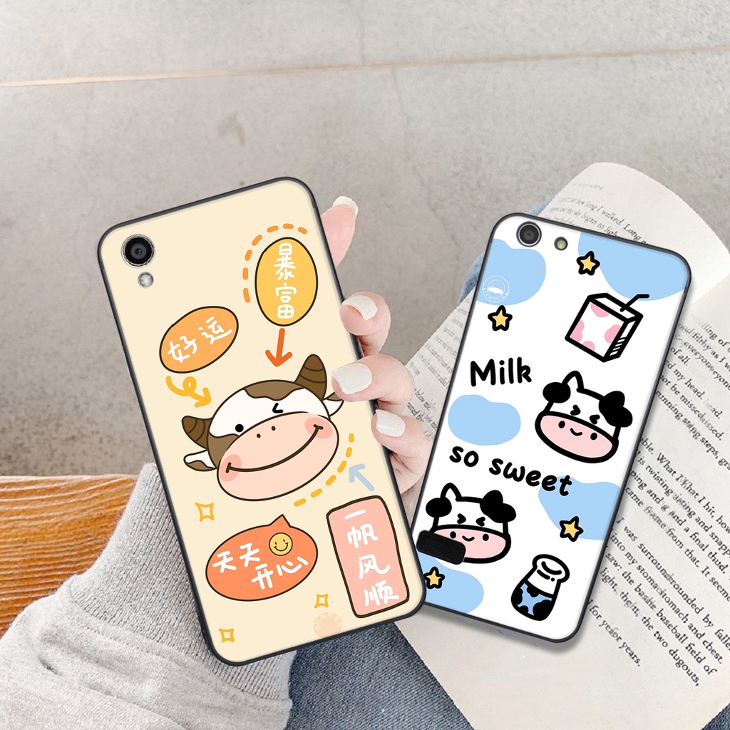 Ốp lưng Oppo A37 (neo 9) - Oppo A33 (neo 7 ) In hình bò sữa đáng yêu cute