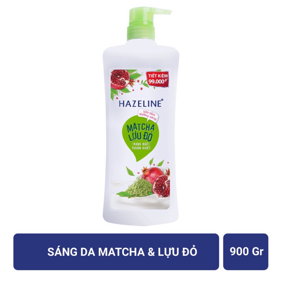 Sữa tắm dưỡng thể thiên nhiên trắng sáng da Hazeline 900g