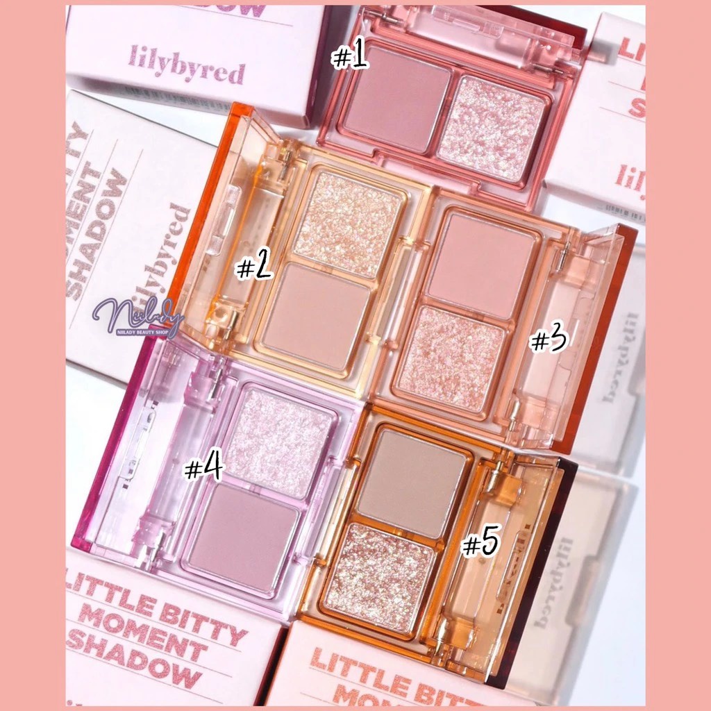 Màu Mắt Lilybyred 2 Ô Little Bitty Moment Eye Shadow  Nhỏ Ngọn Tiện Dụng