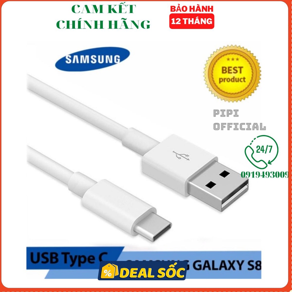 Dây sạc samsung Type C Chính Hãng Cho Galaxy Note 8 CHÍNH HÃNG BH 12T