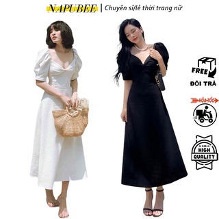 [NAPUBEE] Đầm Dự Tiệc Tay Phồng Dáng Dài Sang Trọng, Váy Maxi Thiết Kế KAEL DRESS