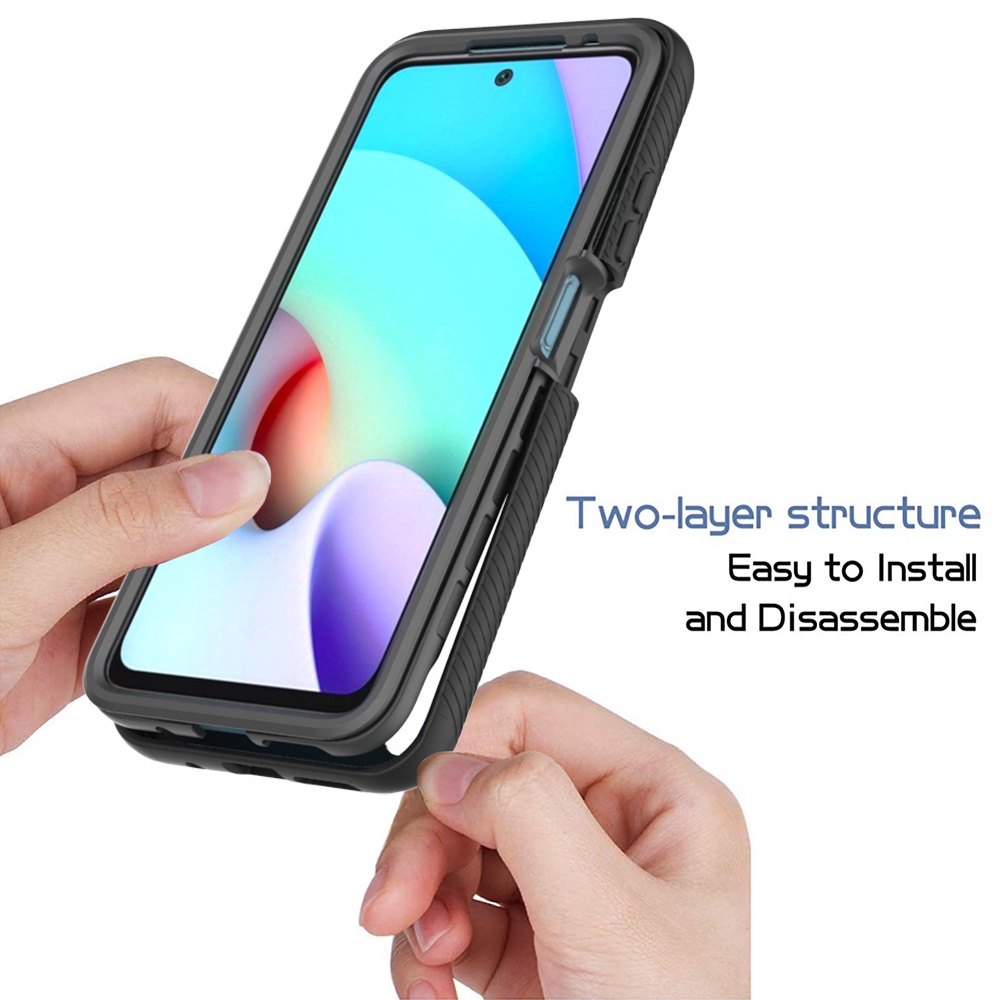 Full Body Front Back Protective Case For Redmi 10X 10 Note 8 9 9S 10S 11S 11 Pro Max K40 K20 9A 9C 9T Transparent Hard Soft Shell Cover For Xiaomi 11 Poco F3 M4 X3 Nfc 10T Lite 5G Shockproof Bumper