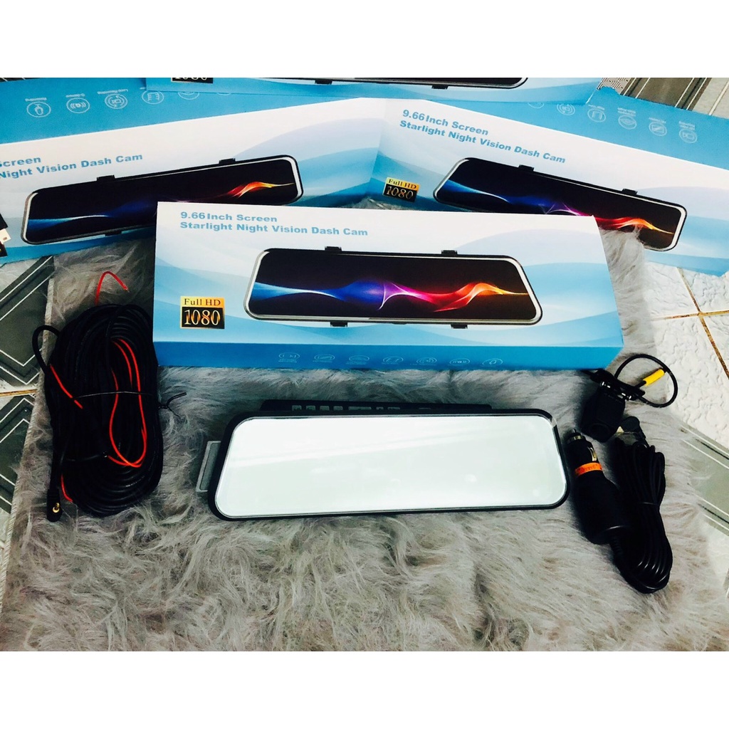 Camera hành trình kẹp gương X10 màn 2K, Cam hành trình gương ô tô, phân giải FHD 1080 ,quay đêm