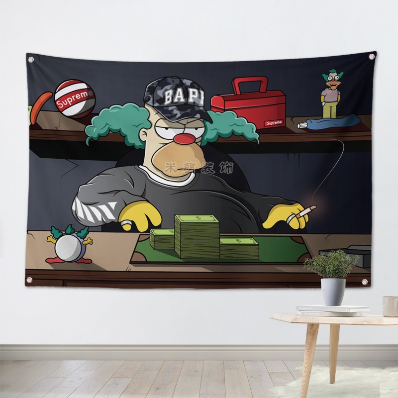 Tranh vải treo tường trang trí Supreme / Kaws / Bape / Offwhite