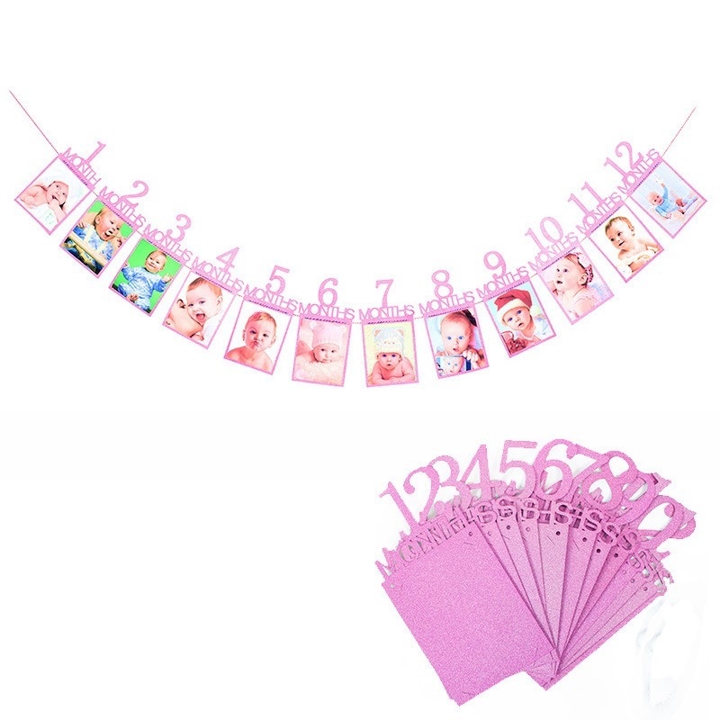 Dây Treo Khung Ảnh Chúc Mừng Sinh Nhật 1 Tuổi Cho Bé 12 Tháng Tuổi