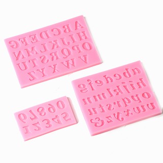 Bảng Chữ Cái Số Khuôn Silicon Cupcake Topper Kẹo Khuôn Socola Fondant Khuôn