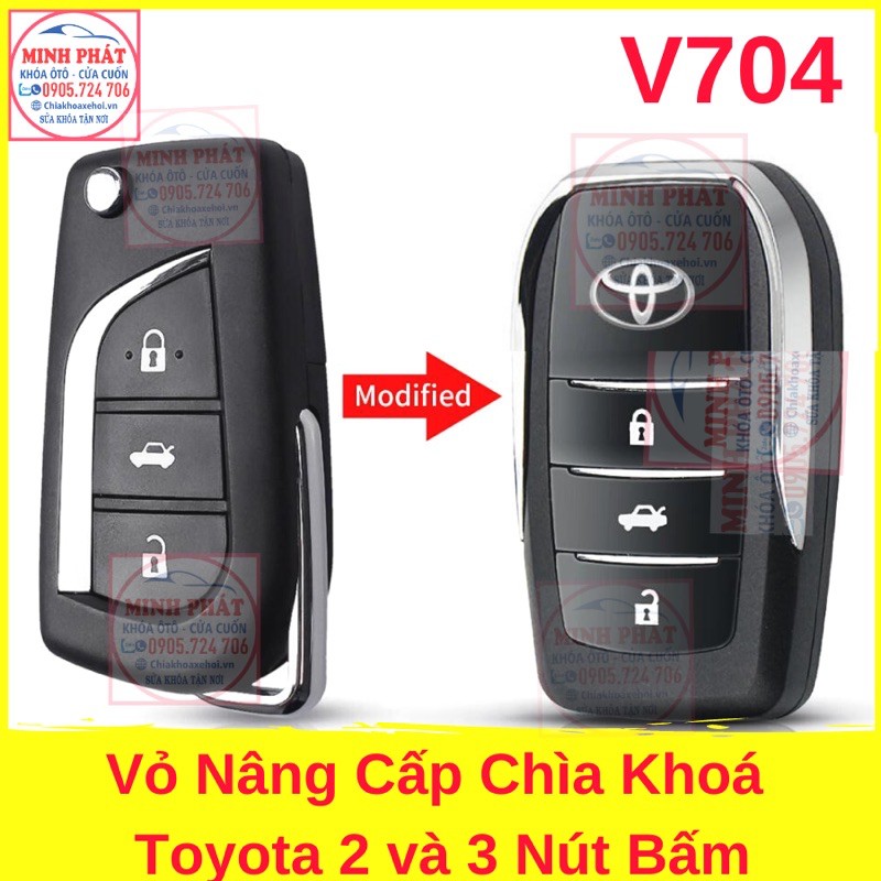 Vỏ Độ Chìa Khoá Gập xe Toyota Innova Fortuner 2015 – 2020