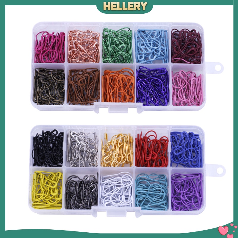 [HelleryVN] Hộp 600 Kẹp Kim Loại Hình Quả Bầu Dùng Trong Hộp Đựng Kim Loại