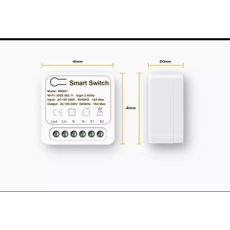 Công tắc module Wifi 10A/16A Tuya hỗ trợ công tắc cơ dùng cho cầu thang