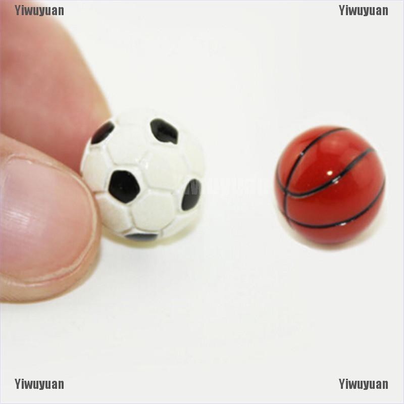 Mô hình trái bóng đá / bóng rổ thể thao dùng để trang trí nhà búp bê 1:6/1:12