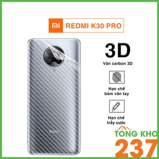 Dán lưng Redmi K30 Pro vân Carbon 3D tản nhiệt tốt – Dán lưng vân Carbon Xiaomi Redmi K30 Pro