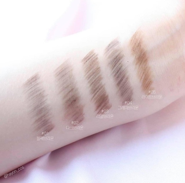 Chì kẻ mày Karadium Flat Eyebrown Pencil 2 đầu 01 02 03 04 05