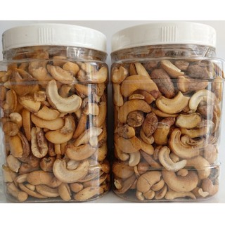 1KG HẠT ĐIỀU RANG MUỐI LOẠI VỠ - BỂ ( còn vỏ lụa )