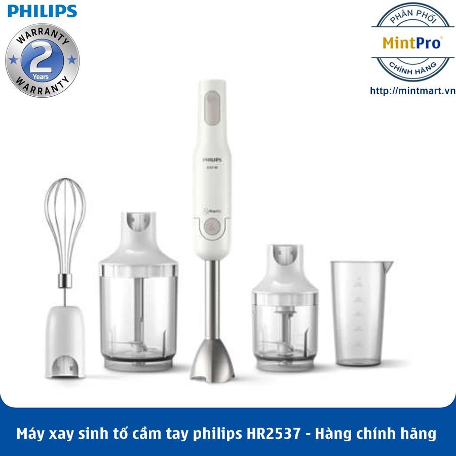 Máy xay sinh tố cầm tay Philips HR2537 – Hàng Chính Hãng -Bảo Hành 2 Năm Toàn Quốc