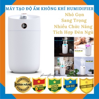 Máy tạo độ ẩm không khí Humidifier tích hợp ẩm kế dung tích 3 lít công suất 180ml/h - X12 Có Đèn Led, Bảo Hành 24 Thangs