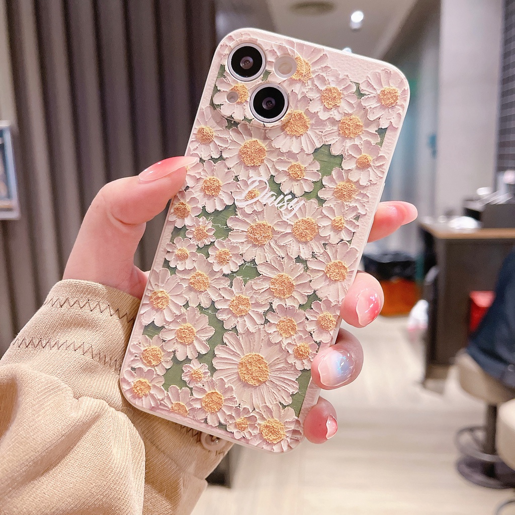 Ốp Điện Thoại Chống Sốc In Hình Hoa Cúc Cho Iphone 13 Pro 11 Pro Max Xr 6s 7 8 Plus 12 Mini 12 Pro Xs Max