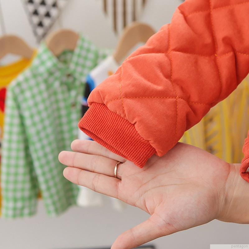 Áo khoác lót vải nhung cotton giữ ấm thời trang mùa đông cho bé