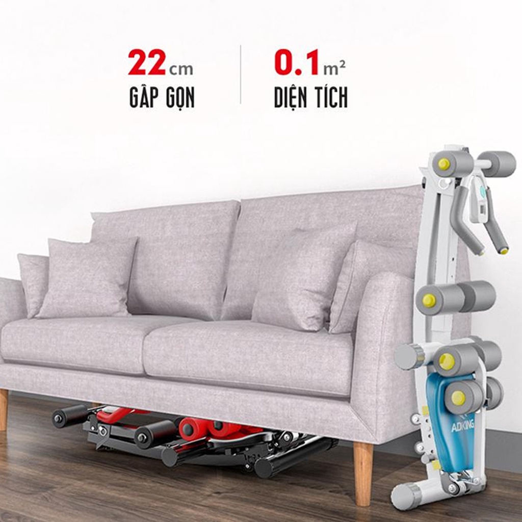 Máy Tập Bụng - Tập Cơ Bụng Tại Nhà - Máy Tập Gym 6 in 1Thiết Kế Mới Có Đỡ Lưng Trợ Lực [Tặng Dây Kéo Tập Tay]