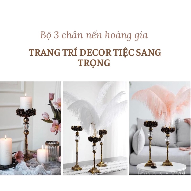 Chân nến cổ điển phong cách Hoàng Gia