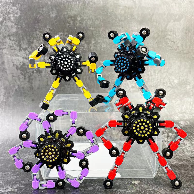 Con Quay đồ Chơi đầu Ngón Tay Cơ khí Dạng Chuỗi Biến Hình , Con Quay Hồi Chuyển Giải Nén Spinner
