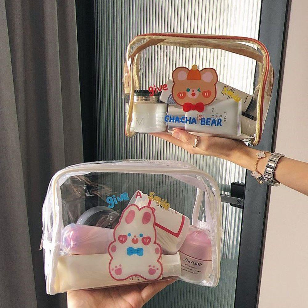 Túi Đựng Mỹ Phẩm Sức Chứa Lớn Chống Thấm Nước Có Khóa Kéo Tiện Dụng Khi Đi Du Lịch