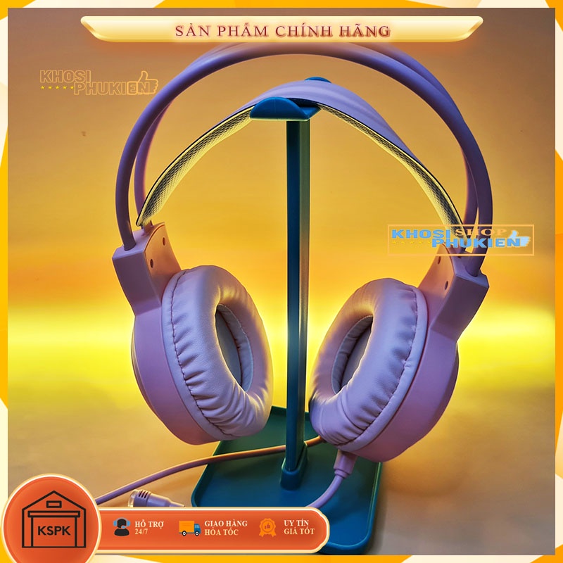 Tai Nghe Gaming Màu Hồng Có Đèn Led Và Mic Cho Pc / Laptop [Video review]