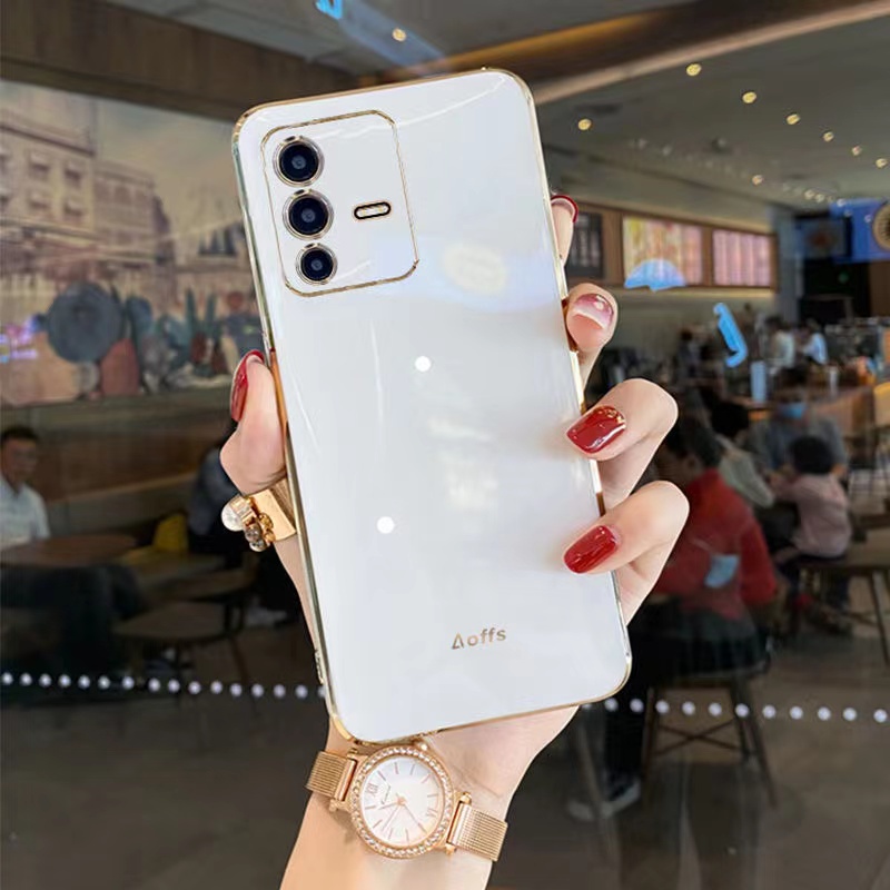 Case VIVO V23 5G V23e 5G Y15S Y21T X70 X70Pro V20SE V19 Y66 Y67 Straight edge 90° electroplating phone case