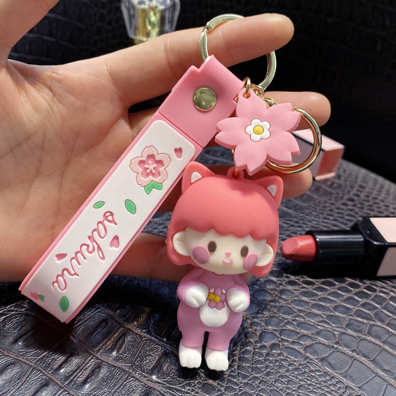 Móc khóa hình búp bê dễ thương sáng tạo