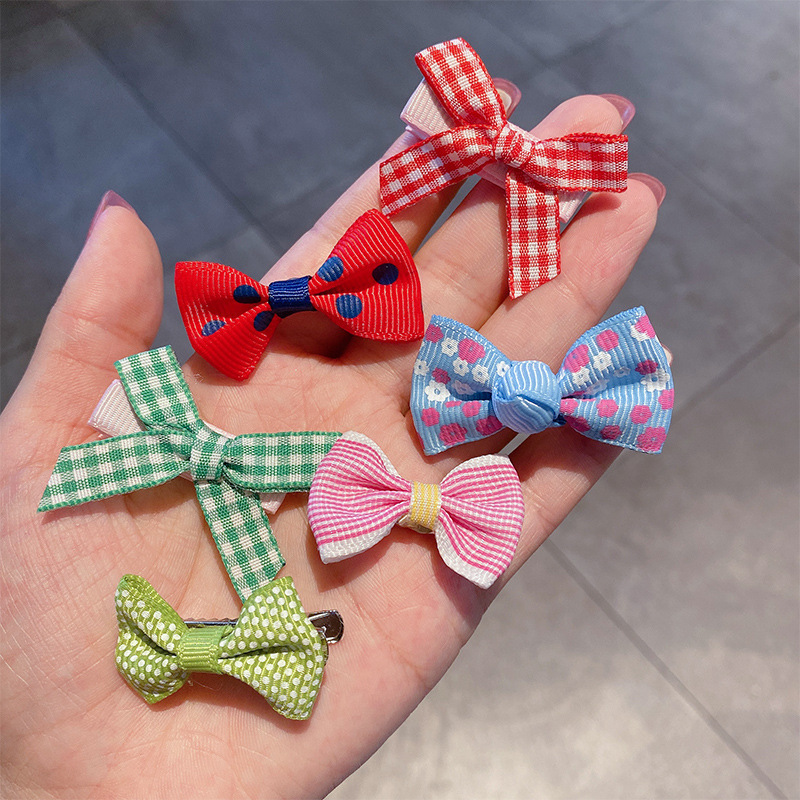 Set 10 Kẹp Tóc Nơ Họa Tiết Hoạt Hình Dễ Thương Cho Bé Gái