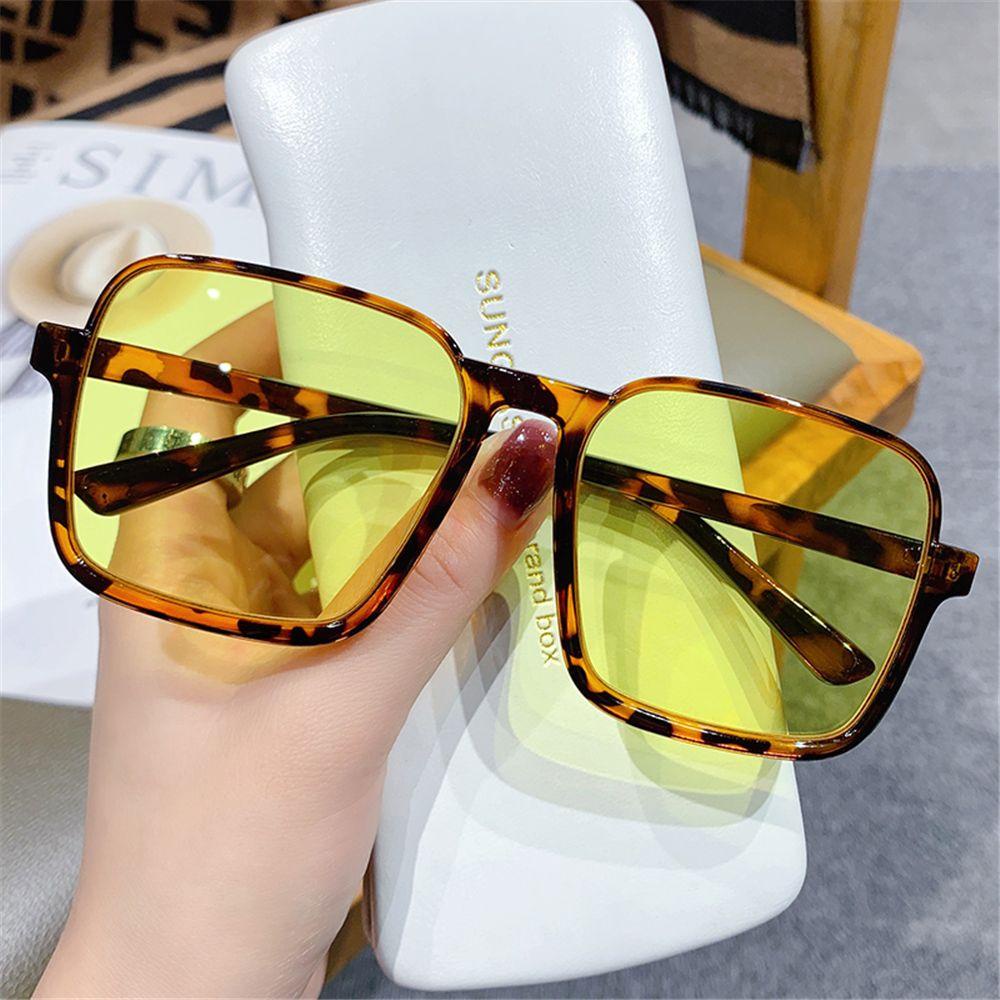 Kính Mát Tròng Vuông Màu Đen Chống Tia UV400 Phong Cách Cổ Điển Dành Cho Nam Và Nữ