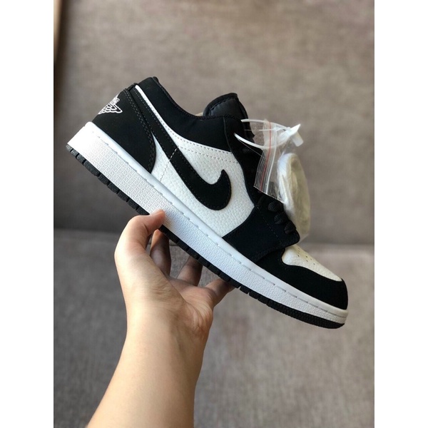 Giày jordan panda 11 ❤️TẶNG KÈM DÂY❤️ jordan đen trắng cổ thấp , Giày thể thao nam nữ sneaker jd1 cao cấp