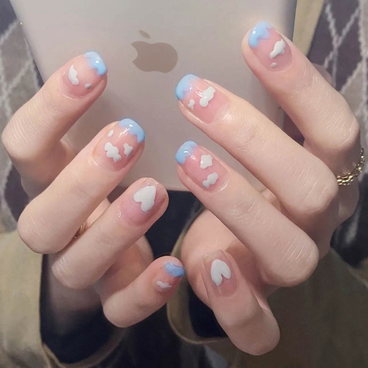 Bộ 40 Kiểu Móng Tay Giả Ngắn In Họa Tiết Thời Trang Mới