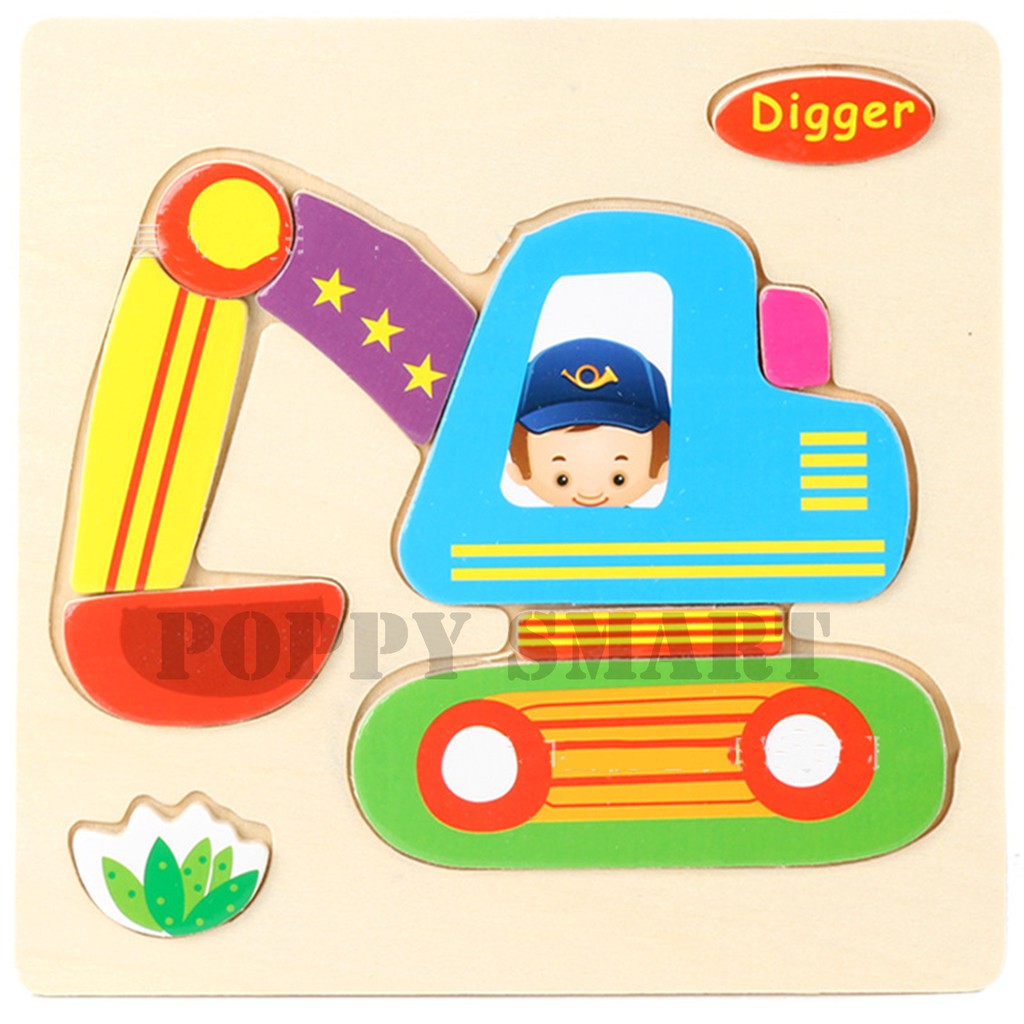 Combo 10 Đồ Chơi Gỗ Tranh Ghép 3D Nhiều Chủ Đề Cho Bé, Gỗ An Toàn Dễ Dàng Lắp Ghép, Đồ Chơi Giao Thông Minh Cho Bé