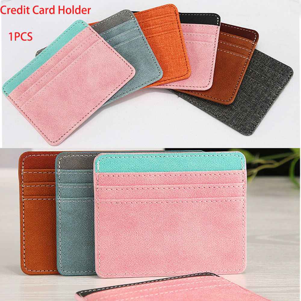 Ví đựng thẻ da PU unisex