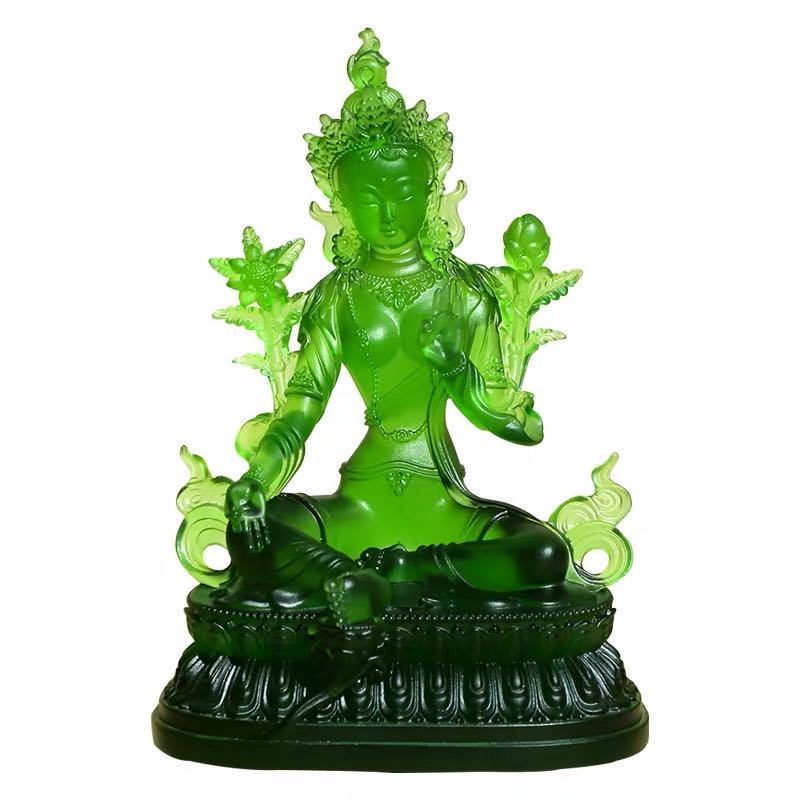 Tượng Tara Xanh lưu ly 4"