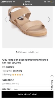 Giày SAndal Juno giảm 300k