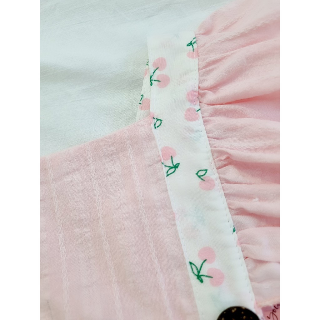 Bodysuit cho bé cherry hồng