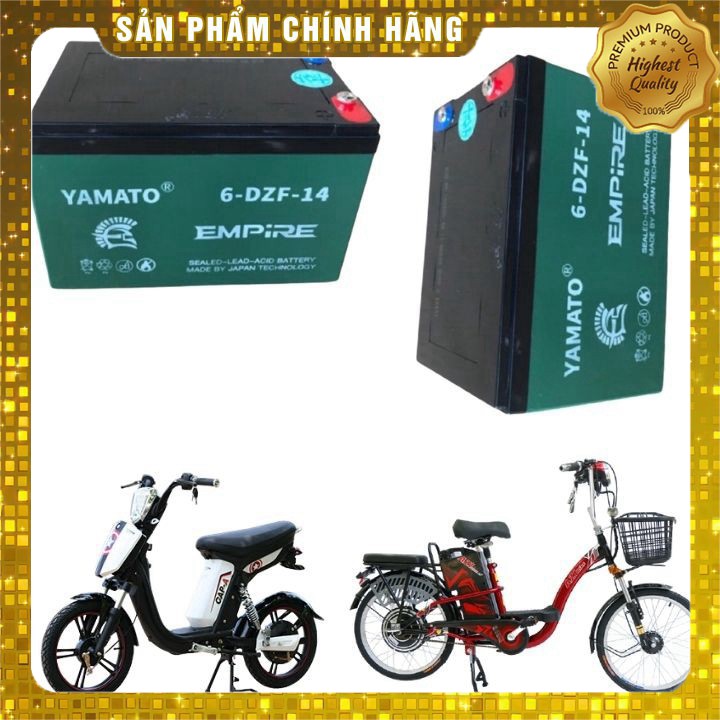 SHOP THẢO TÍN Ắc quy xe đạp điện 12V-14Ah Yamato Emprie CAM KẾT UY TÍN