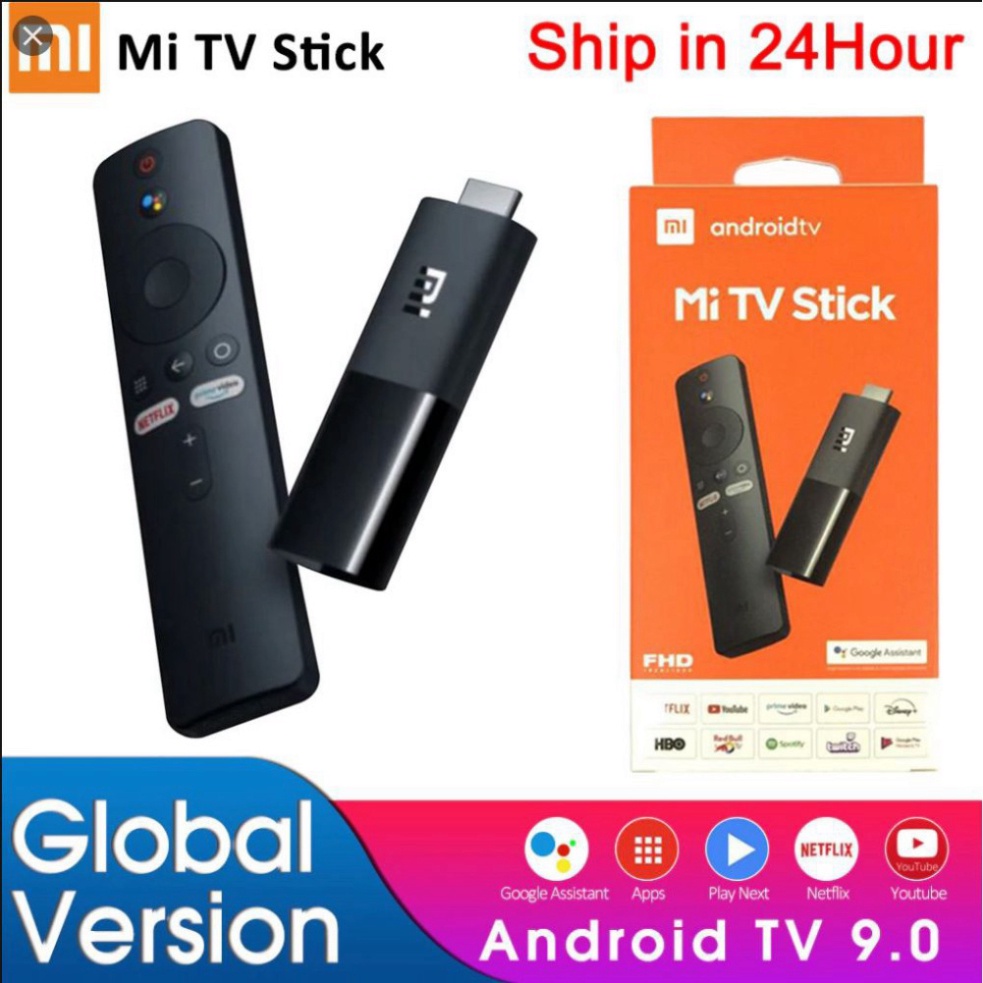 GIẢM GIÁ LỚN # (Chính Hãng Xiaomi) Xiaomi Mi TV Stick 2K HDR Lõi Tứ Dolby DTS HD Giải Mã Kép Android 9.0 Làm Việc Với Go