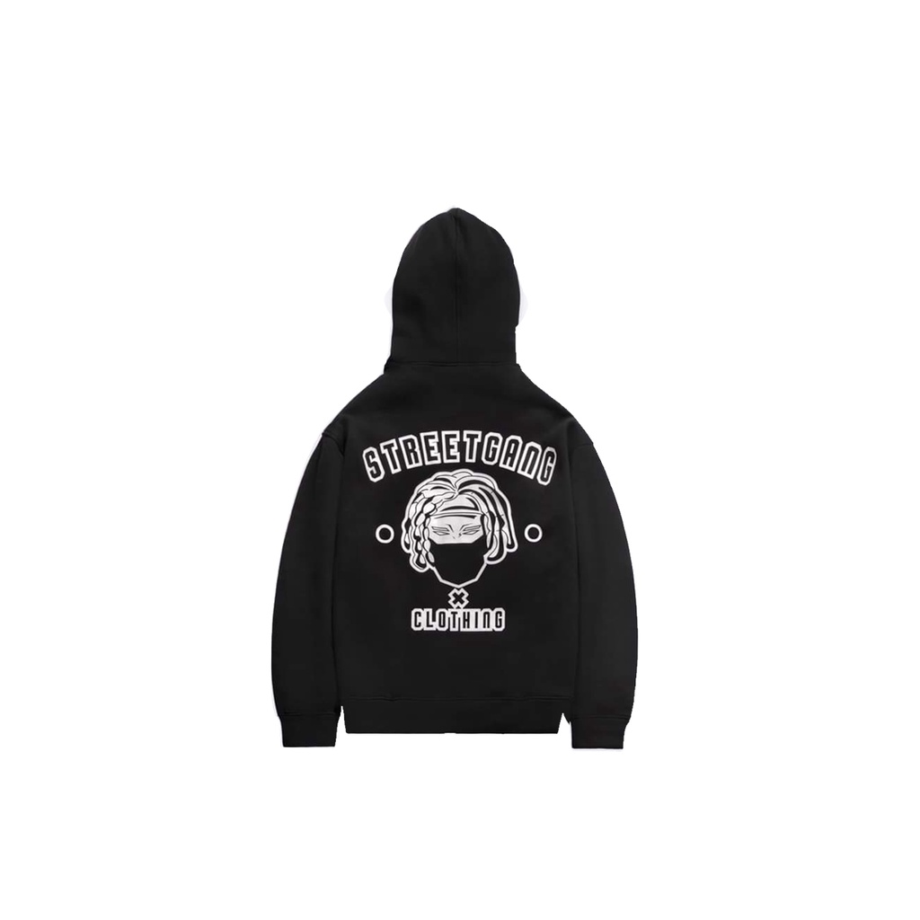 Áo Hoodie Zip - Đen - Street Gang