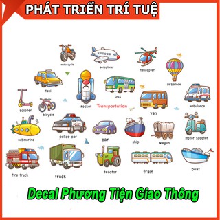 Decal Dán Tường Phương Tiện Giao Thông Cho Phòng Bé Yêu