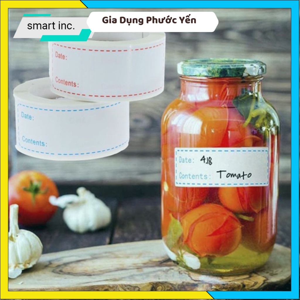 Cuộn 125 Nhãn Dán Ghi Thông Tin Ngày Tháng Giúp Bảo Quản Thực Phẩm Tiện Lợi