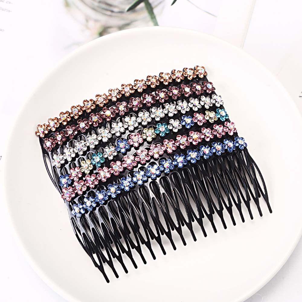 Kẹp Tóc Đuôi Ngựa VANES1 Phong Cách Vintage Cho Nữ Giá Đỡ|Kẹp Tóc Đính Hạt Thời Trang Cho Nữ