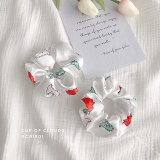 Buộc tóc Scrunchies phi bóng hình thú cưng đáng yêu
